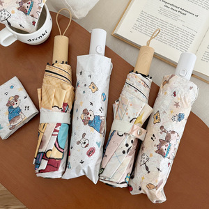 <span class=keywords><strong>Parapluie</strong></span> pliant automatique OEM personnalisé avec <span class=keywords><strong>motif</strong></span> <span class=keywords><strong>chien</strong></span>, imprimé soleil, mignon dessin animé, pour voyage, vente en gros - Product Image 5