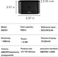Humidificateur d'air électrique commercial pour hôtel, diffuseur d'arômes d'huiles essentielles noir