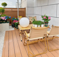 Planche de terrasse de jardin en WPC imperméable, anti-UV, revêtement composite bois-plastique