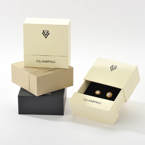 Custom Logo Luxury Square Paper Universal Jewelry Packaging <b>Box</b> Sliding <b>Gift</b> <b>Box</b> Ring Necklace <b>Earrings</b> Personalized OEM ODM - Product Image 6