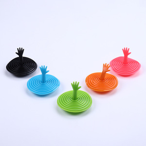 Bouchon de vidange en silicone en forme de main, filtre anti-colmatage flexible pour évier de cuisine et baignoire avec languette de traction - Product Image 1