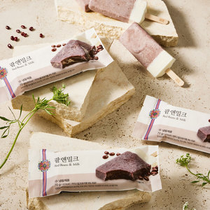 Damccot Patbingsu Coreano de Leche y Frijol Rojo, Helado Congelado, 6 Unidades de 70g, Bolsas Individuales con Empaque Interior y Exterior - Product Image 1