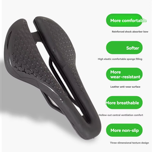 <span class=keywords><strong>Selle</strong></span> de vélo légère et respirante en cuir PU imprimé en 3D, best-seller, pour la <span class=keywords><strong>route</strong></span>, avec éclairage arrière - Product Image 4