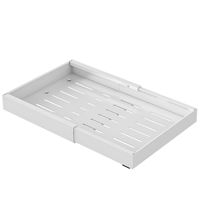 Étagère de rangement multifonctionnelle moderne à double niveau en acier au carbone, coulissante, non pliable, sans perçage, pour tiroir de cuisine rétractable