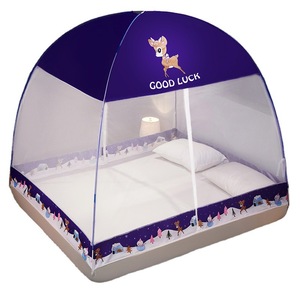 <span class=keywords><strong>Moustiquaire</strong></span> pliable double porte zippée style yourte pour l'été, idéale pour dortoirs étudiants, sans assemblage requis, pour usage domestique et enfants. - Product Image 5