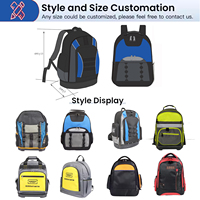 Sac à dos technique robuste et étanche pour technicien professionnel, organisateur de matériel électronique, pochette de rangement pour équipement de service sur site
