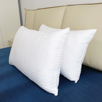 Oreiller d'hôtel en peluche à maintien optimal, facile d'entretien, avec deux options de fermeté et certifications de sécurité pour un sommeil réparateur