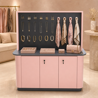Vitrine de présentation professionnelle sur mesure en bois laqué pour bijouterie, mobilier de magasin de détail, meuble de présentation de bijoux personnalisé