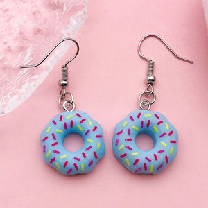 Breloques en résine en forme de donut pour la fabrication de bijoux, boucles d'oreilles, colliers, accessoires de porte-clés faits main, colgantes - Product Image 5