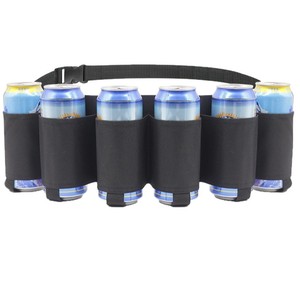 Sac de ceinture pour boissons d'extérieur, porte-6 canettes, ceinture à bière, sac de rangement unisexe pour adultes, camouflage noir - Product Image 1