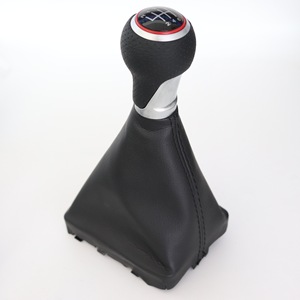 Car Gear <b>Shift</b> <b>Knob</b> Cover Leather Black For Audi A6L Ergonomic Design - Product Image 1