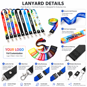Custom Logo <b>Lanyard</b> Wholesale Colorful <b>Polyester</b> Strap With ID Card Holder Metal Clip For Exhibition Conference Event gift - Product Image 5