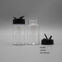 80ml mini jetable de sel et de poivre en plastique épice bouteille avec capuchon ou un broyeur