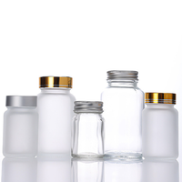 Logo personnalisé 50ml 80ml 100ml Produit de santé Bouteille de capsule en verre transparent Bouteille de médecine transparente pour l'emballage Cordyceps Sinensis