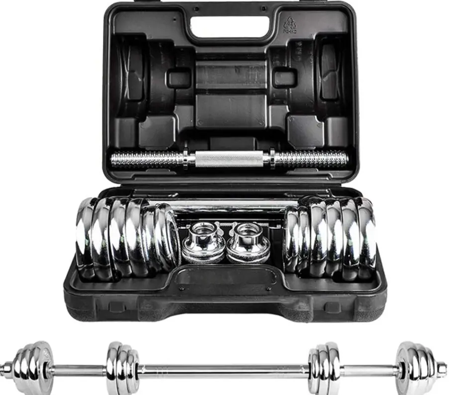 Fitness eğitim ekipmanları 50kg ayarlanabilir ağırlık Dumbbells spor ayarlanabilir dambıl seti