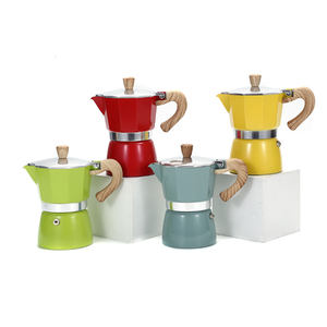 Vendita calda <span class=keywords><strong>3</strong></span> tazze 6 tazze di caffettiera italiana classica in alluminio a temperatura controllata doppie valvole da piano cottura Espresso Moka - Product Image 2