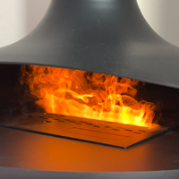 Cheminée suspendue 3D à vapeur d'eau, à montage au plafond, effet flamme de brume, directement de l'usine