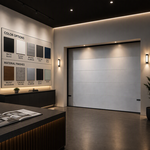 <span class=keywords><strong>Porte</strong></span> de garage <span class=keywords><strong>sectionnelle</strong></span> résidentielle en alliage d'aluminium isolé de qualité supérieure avec certification AS2047 pour projet de villa moderne - Product Image 5