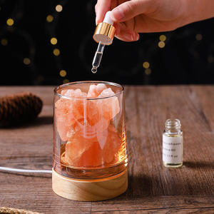 Diffuseur d'huiles essentielles en <span class=keywords><strong>pierre</strong></span> de cristal avec base lumineuse, diffuseur d'aromathérapie à brancher, ornement, bougies - Product Image 4