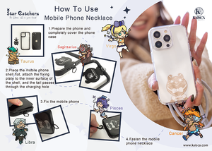 Sangle de téléphone réglable pour porté en bandoulière avec cordon de maintien et support coloré, longueur 80 cm, modèle DP-001A - Product Image 6