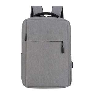 Unisex Denim Business <b>Backpack</b> Zipper Polyester Lining Breathable Durable Large Capacity USB Charging Waterproof <b>Laptop</b> - Product Image 1