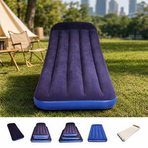 Colchón Inflable Portátil, Cama <span class=keywords><strong>de</strong></span> Aire Acolchada para Acampar, Colchoneta para Dormir en Casa o para Invitados, Cama Inflable <span class=keywords><strong>de</strong></span> PVC Resistente <span class=keywords><strong>de</strong></span> 22 cm <span class=keywords><strong>de</strong></span> Altura - Product Image 4