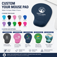 Tapis de Souris Ergonomique en Caoutchouc PVC avec Repose-Poignet en EVA, Personnalisable avec Logo Imprimé, Idéal pour Cadeau d'Affaires en Gros