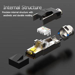 Cat8 toolless Mạng SFTP bảo vệ nam 8P8C RJ45 CAT8 nối FTP RJ45 cat8 Tooless cắm - Product Image 5