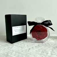 Set Hadiah Bisnis Grosir untuk Hari Ibu Natal Mawar Abadi Terawetkan Botol Parfum Akrilik Hari Valentine