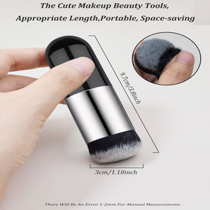 Synthetic Hair Round Blush Powder Brush Portable Facial <b>Foundation</b> Blending Brush - Product Image 6