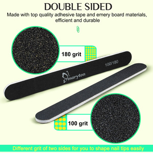 ตะไบเล็บตรงสีดำแบบมืออาชีพ 100/180 กริต คุณภาพสูง ทนทาน - Product Image 5