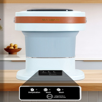 Combiné Lave-linge Sèche-linge Pliable et Portable, Mini Laveuse-Sécheuse pour Petits Linges, Sous-vêtements et Pantalons