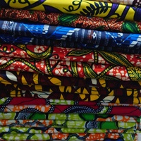 Tissu Wax Personnalisé de Haute Qualité, Véritable Imprimé Wax Garanti, Tissus Africains Pagnes Hollandais 100% Coton 6 Yards pour Pagne Ankara