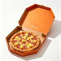 Boîte à pizza hexagonale en carton ondulé personnalisée de 10 à 18 pouces, emballage de pizza en papier en gros en plusieurs tailles