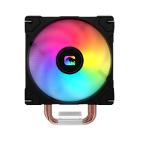 ESGAMING pendingin kipas Cpu, pendingin udara PC komputer hidrolik sirip aluminium RGB warna-warni 6 heatpipe Gamer Volume tinggi 120mm