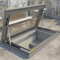 Facile à installer Isolation thermique en verre à faible émissivité Fenêtres de sous-sol à persiennes inclinables et tournantes en alliage d'aluminium Puits de lumière pour sous-sol