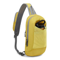 Sac bandoulière sport vintage unisexe en polyester avec fermeture éclair, personnalisable avec logo, léger pour le quotidien et les voyages