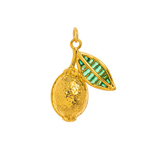 Vente en gros de breloques 3D thème fruits imprimées pendentif en or 18 carats pour la fabrication de bijoux bracelet et collier à bricoler soi-même - Product Image 2