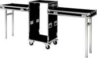 Estuche de Transporte para Amplificador de Aluminio de 22U, Simple, Portátil, con 2 Tapas de Mesa, Resistente al Agua, a los Golpes y al Polvo