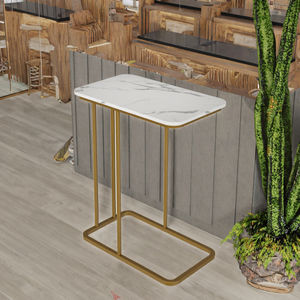 Mesa de Centro Moderna de Estilo Nórdico de Lujo, de Hierro Dorado con Superficie de Piedra y Mármol, Muebles Personalizados para Sala de Estar, Venta al Por Mayor - Product Image 3