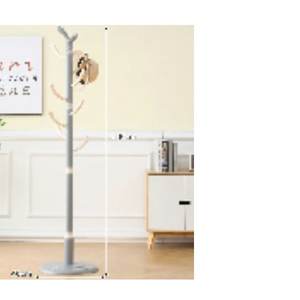 Porte-manteau en bois moderne 36903-M2-A/B/G/H/W - Product Image 4