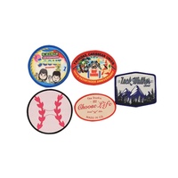 Badges Logo imprimés, Patch brodé personnalisé, épingle sur le support, coupe à la main, bordure, patchs de broderie pour vêtements