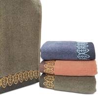 Couleur personnalisée surplus de liquidation motif jacquard serviette de bain essuie-mains en coton
