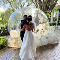 Dôme à bulles transparent de luxe pour la location, tente à bulles pour mariage, fête, dôme transparent en PVC imperméable pour l'extérieur, kit de globe à neige de 10 pieds