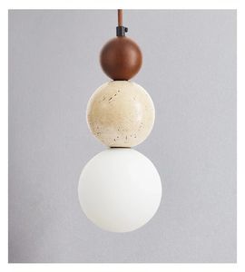 Colgante de candelabro LED moderno, piedra de diseño Bauhaus Medieval para dormitorio, mesita de noche, restaurante, Bar, iluminación, piedra caliza media - Product Image 5