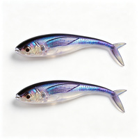 CHEERY Leurre souple artificiel en silicone imprimé en 3D, imitation poisson, pour la pêche au brochet et au brochet-roux - Utilisation en lac et en rivière