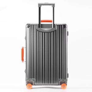 All Aluminum Alloy Carry on <strong>Suitcase</strong> Leather Handle Travel Case Bags Rolling <strong>Suitcases</strong> Luggage with Spinner Wheel TSA <strong>Lock</strong> - Product Image 6