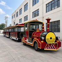 Train touristique Dorlin 72 places, train de tourisme diesel sans rails, sièges de couleur personnalisée pour les zoos et les parcs d'attractions