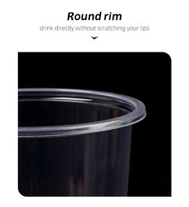 12oz (117mm) Clear Disposable Plastic <b>Cups</b> - PET Dessert <b>Cold</b> Drink <b>Cups</b> Without Lids - Product Image 4