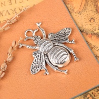 Pendentif Abeille Texturée en Alliage de Zinc Bronze Antique, Insecte Ailé, pour Amateurs de Jardin, Accessoires de Broche